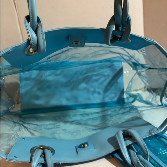 Dolce Gabbana Transparent leather trimmed , PVC Blue Tote Bag - Picture 9 of 12